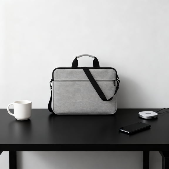 Laptop Bags Case Women Men Computer Solid Color Sleeve with Shoulder Compatible with Zipper Surface Briefcase with Handle Black 10 In