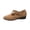 Brown, variant on Willtoo Women Vintage T-Strap Faux Suede Wedge Flats Adjustable Buckle Low Heel Mary Jane Shoes Soft Non-Slip Retro Casual Walking Shoes