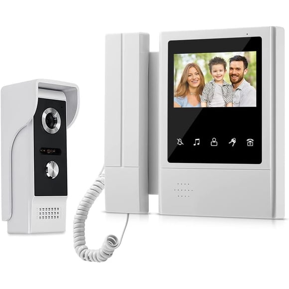 4.3'' TFT color wired video intercom door phone ringer system for home 700TVL IR night vision outdoor camera door phone, 1 camera 1 monitor