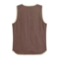 thumbnail image 6 of KeShDi Summer Tank Tops Cotton Linen Henley Shirts Athletic Workout Muscle Shirts Button T-Shirt Gym Muscle Slim Fit Tee Casual Sports T-shirt Top Brown L, 6 of 6