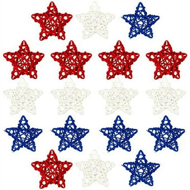 Rattan Ornament Star Ball Natural Wicker Independence Day Home Decor Vase Filler, DIY Crafts