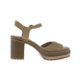 thumbnail image 2 of Steve Madden Womens Shaker Leather Ankle Strap Platform Sandals, 2 of 3