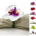 thumbnail image 5 of Fennco Styles Handmade Double Moth Orchid Decorative Napkin Rings, Set of 4 - Pink Flower Napkin Holders for Dining Table, Banquet, Wedding, Holiday Décor and Special Event, 5 of 5