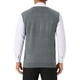 thumbnail image 3 of INSPIRE CHIC Chaleco de Suéter Sin Mangas de V-Cuello de Cuadros Argyle para Hombre S Gris Claro, 3 of 5