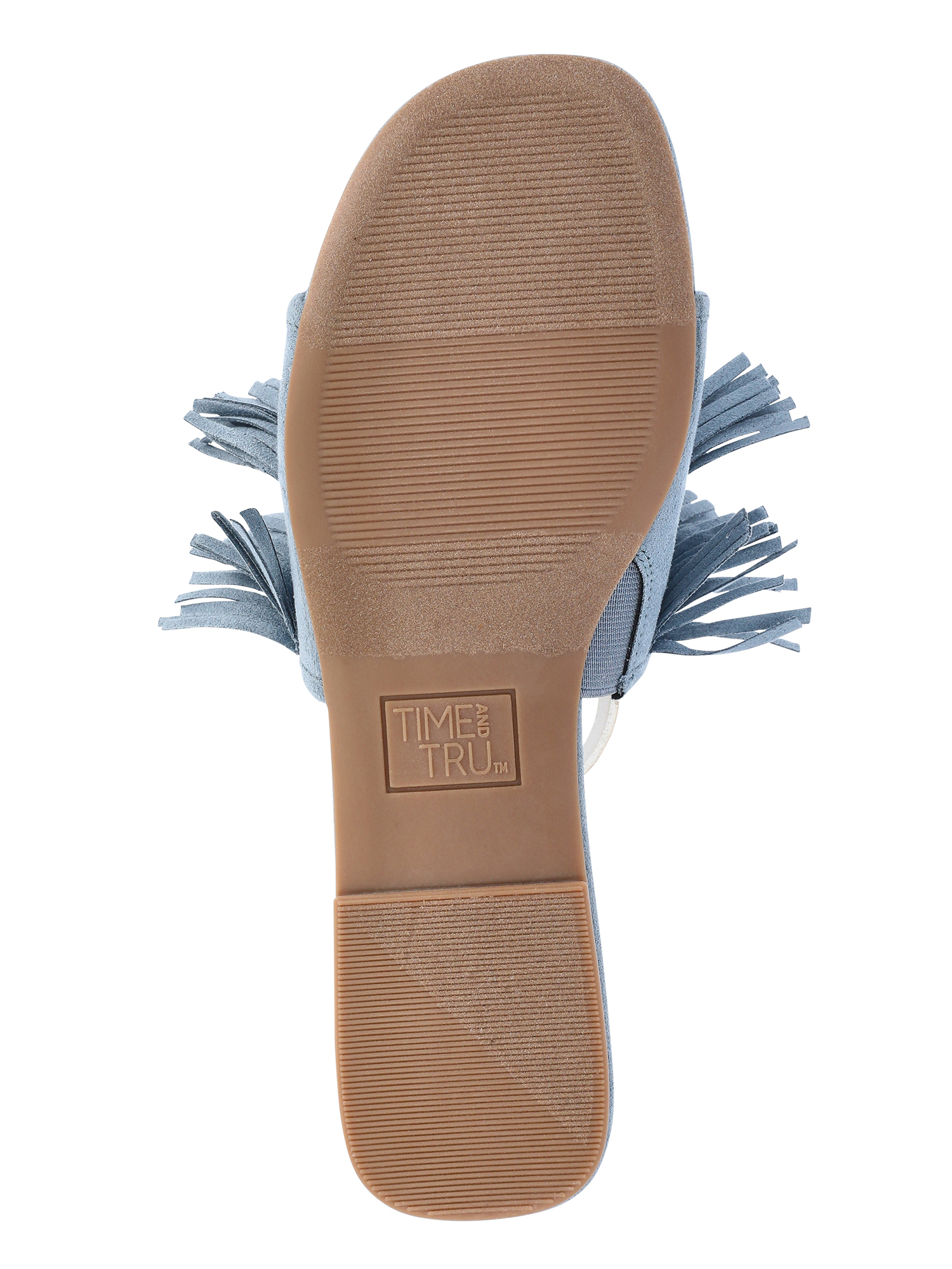 Time and Tru Women's Fringe Slide Sandals