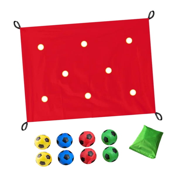 Juego de coordinación de lonas con agujeros para fomentar el espíritu de equipo en el jardín, interior y patio trasero. rojo