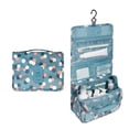 thumbnail image 2 of Cosmetics Storage Bag Travel Hanging Makeup Bag Portable Foldable Toiletry Organizer Pouch  Blue Flower, 2 of 10