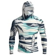 thumbnail image 2 of GrmtClth Sun Shirts for Men with Hood Long Sleeve Sun Protection Shirt Fishing Hiking Swimming Running Camo Rash Guard Lightweight Moisture Wicking Shirts SPF UV Hoodie with Face Mask Dark Blue 4XL, 2 of 6