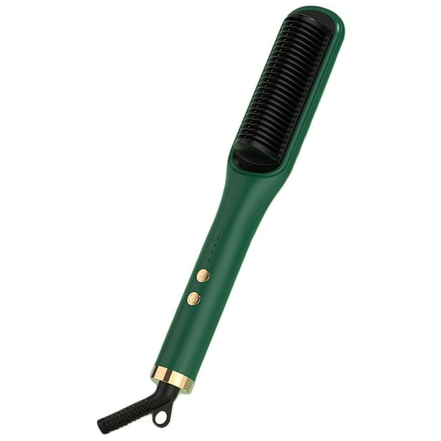 Rizador de Pelo, Peine Alisador de Pelo Termostato Inteligente Ion Negatuivo Cepillo Alisador de Pelo de Doble Uso Plandcha Rizadora Adecuado Para El Hogar, Salón, Peluquería 220