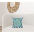 thumbnail image 2 of HomeRoots 481267 16 x 16 in. Grey & White Peacock Broadcloth Floral Zippered Pillows, 2 of 3