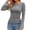 Grey, variant on Solid Color Fitted T Shirt with Border Side Pleated Sleeves Long Sleeved Pullover Shirt Tech Apparel