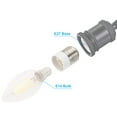 thumbnail image 4 of Adaptador de casquillo de bombilla Uxcell E27 a E14, 8 piezas, convertidor de lámpara para luz colgante, candelabro, blanco, 4 of 5