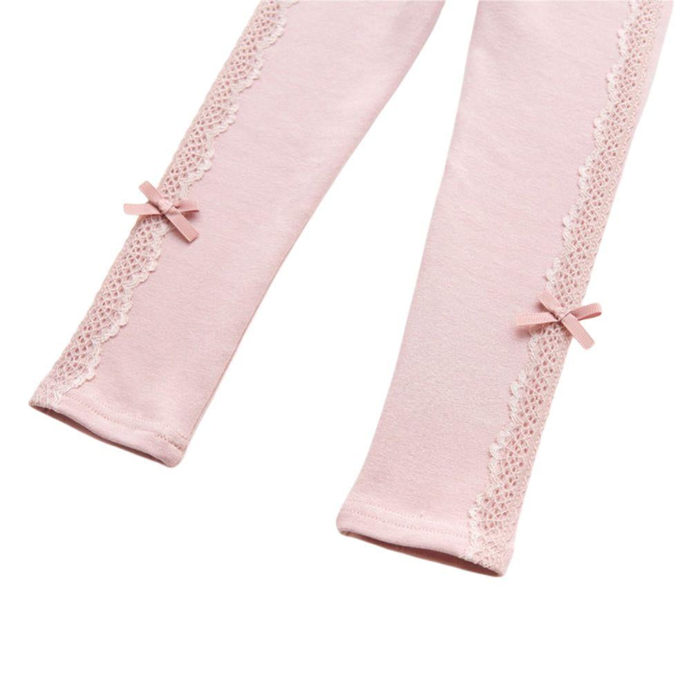 1pcs Little Girls Leggings Solid White Lace Trimmed Pants Warm Cotton  Thicken Tights Trouser, Size for 2-8 T Toddler Kids Girls,7-8 Years Old 