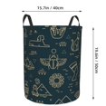 thumbnail image 4 of DouZhe Waterproof Collapsible Large Laundry Baskets, Ancient Egyptian Symbols Prints Circular Hamper with Handles, 4 of 7