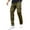 Green, variant on Men's Casual Pants Men's Solid Color Drawstring Pockets Straight Leg Cargo Pants Black 2XL