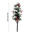 thumbnail image 3 of 2 Pack Artificial Plants with Ground Spike |Flower Bush for Outdoor Courtyard Garden Landscaping | Realistic Plastic Greenery for Home Porch Balcony Decor |Artificial Shrub for Indoor Decoration, 3 of 7