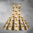 thumbnail image 4 of MUXiin Halloween Dresses For Girls,Girls Halloween Print Party Dress Sleeveless A Line With Back Elastic Zipper For Festive Occasions Age 5 14 5-6 Years, 4 of 5
