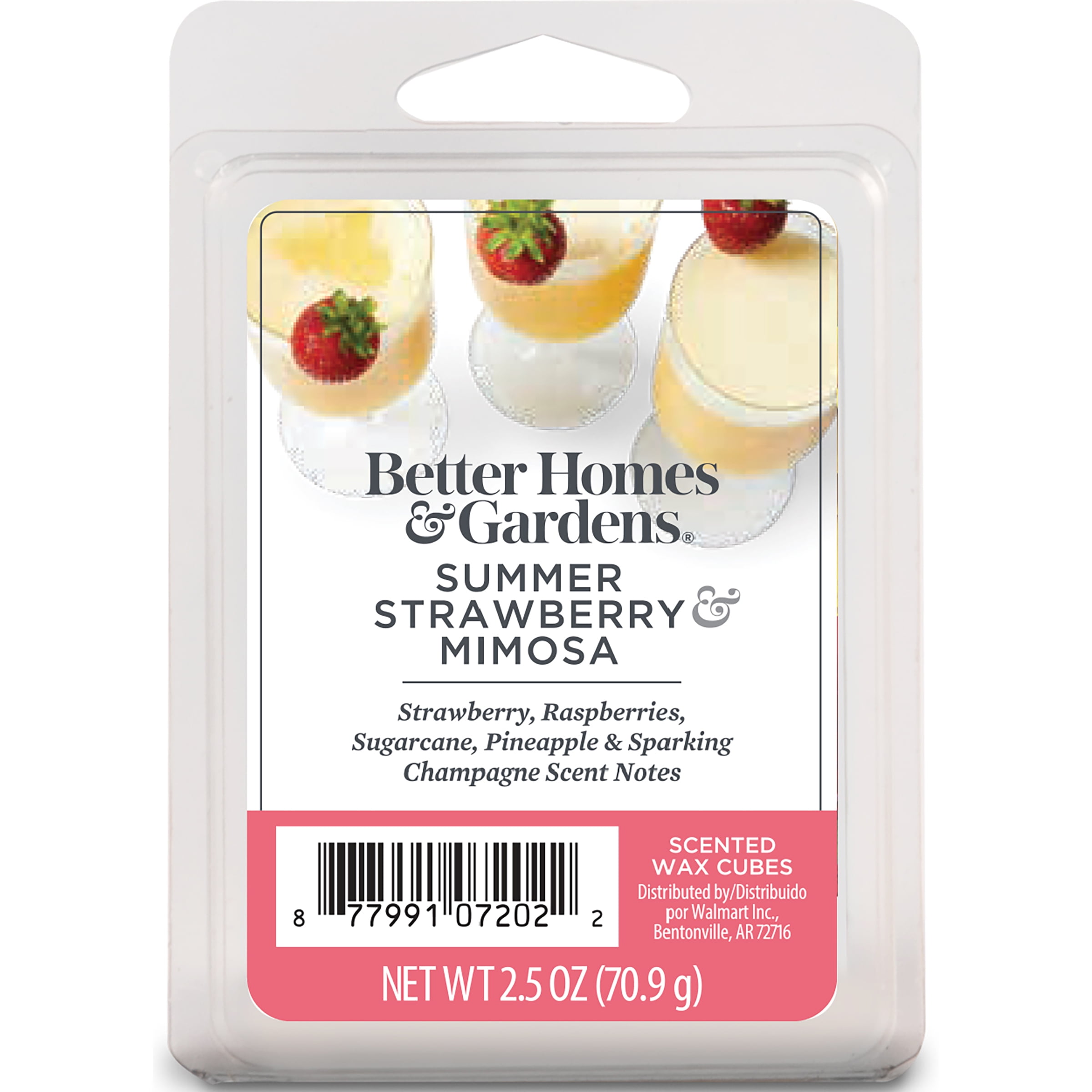 Summer Strawberry Mimosa Scented Wax Melts, Better Homes & Gardens, 2.5