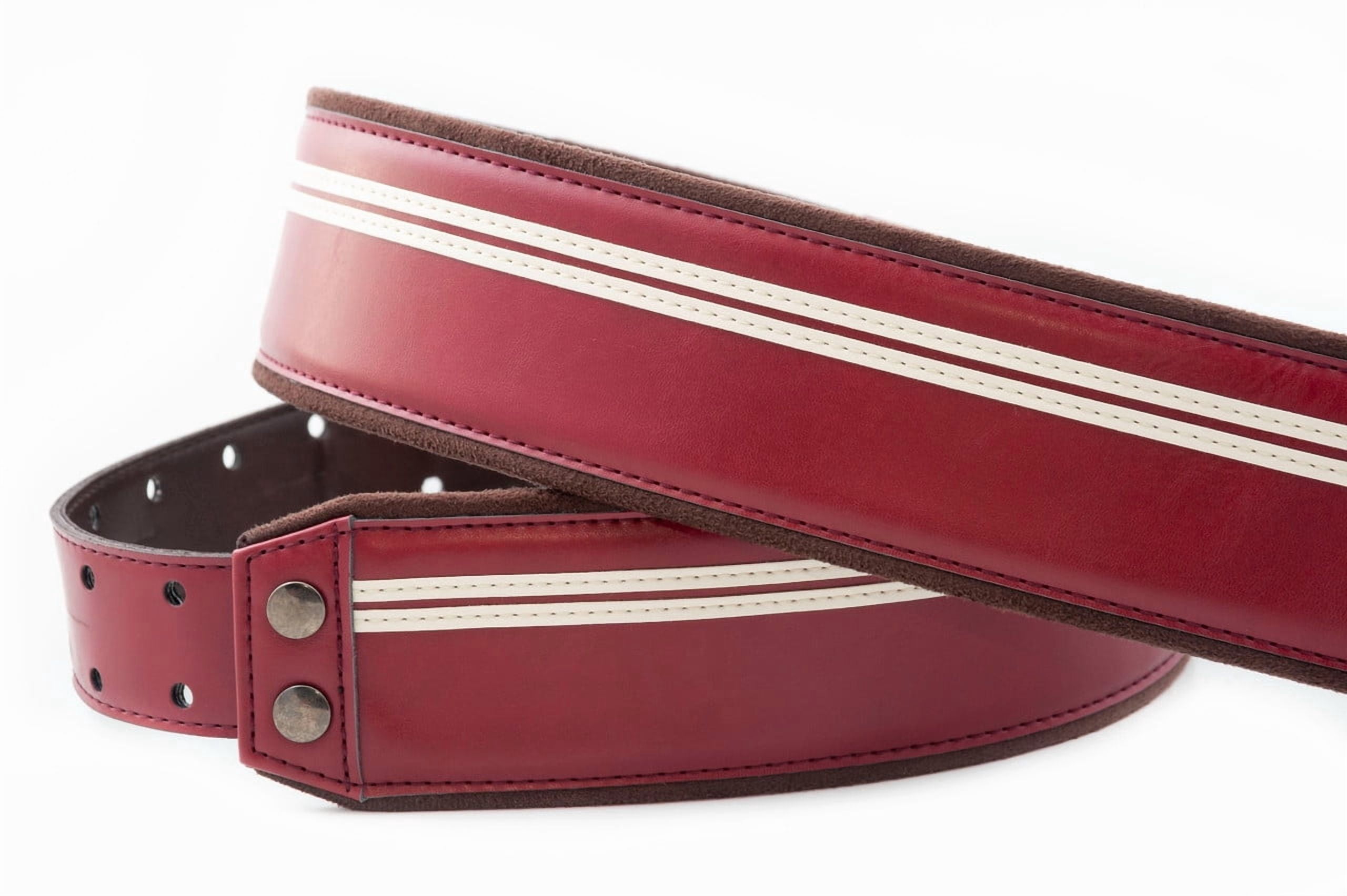 RightOn! Straps Mojo Collection Race-60 Guitar & Bass Strap made with Vegan Leather – Stylish and Comfortable - Red