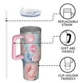 thumbnail image 4 of OBREWU Pioneer Flower Tumbler with Handle and Lid,Pioneer Flower 40oz Double Wall Vacuum Insulated Tumbler,Cups Gift for Women and Men, 4 of 7