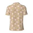 thumbnail image 3 of Xecao Egg and Avocado for Mens' Casual Short Sleeve Button-Down Polo Shirts for a Classic Golf Look, 3 of 9