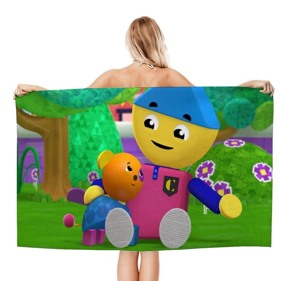 FSMYJJZY Quick Drying Microfiber Beach Towel, 20"x40" Charlie's Colorforms City Lightweight Absorbent Towel Portable for Outdoor Sports Travel Camping Home