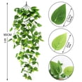 thumbnail image 5 of Happy date Artificial Ivy ,Ivy Garland Fake Vines UV Resistant Green Leaves Fake Plants Hanging Vines for Home Kitchen Wedding Party Garden Wall Room Decor,Simulation decorative flowers, 5 of 7