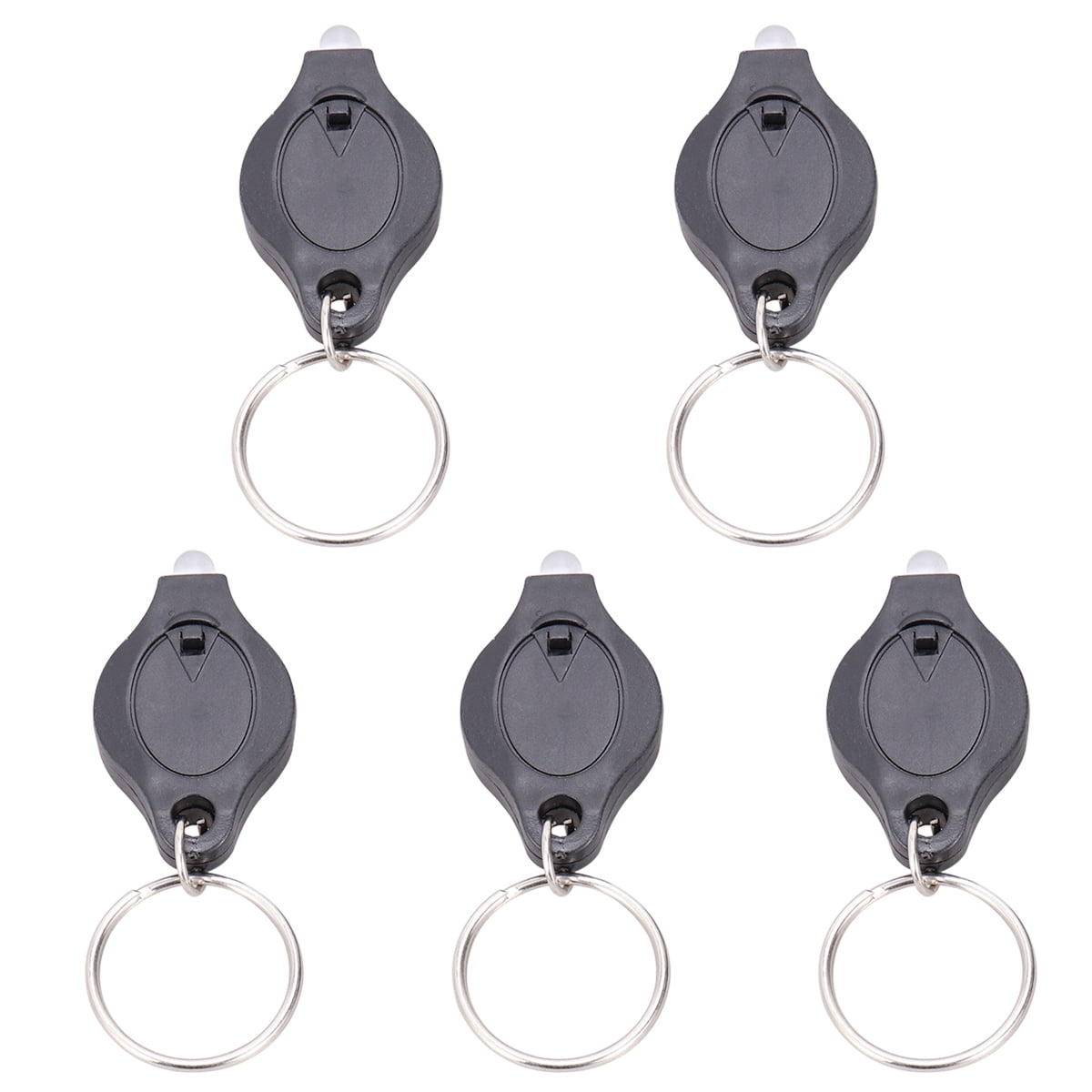 5 PCS LED Light Keychain Mini Plastic Flashlight Bright Key Ring Light