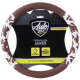 thumbnail image 2 of Auto Drive Universal Fit Brown Cow Steering Wheel Cover, Set of 1, Fit Most Cars, SUVs, Trucks, Vans, 2 of 5
