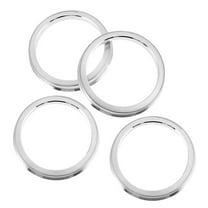4 Pcs Automotive Hub Custom Wheel Hub Hub Center Ring 7.30X7.30X1.20CM Silver