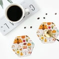 thumbnail image 5 of Disketp Thanksgiving Funny Coasters,6 Pcs Leather Coasters With Holder, Perfect Housewarming Hostess Gifts,Protect Furniture From Water Marks Scratch And Damage, 5 of 9