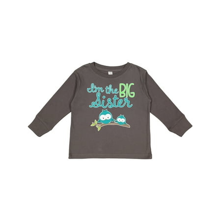 

Inktastic I m the Big Sister Gift Toddler Toddler Girl Long Sleeve T-Shirt