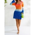 thumbnail image 4 of Women Y2k Knitted Short Dress Colorful Bodycon Mini Dresses Slim Fit Spaghetti Strap Dress Beach Wear Sundress, 4 of 6