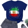 thumbnail image 3 of Tops de Cuello Alto para las Mujeres Amante Impreso Cuello Redondo Manga Corta Camiseta Casual, Blusa Diaria de Estiramiento Suave, 3 of 5