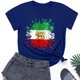 thumbnail image 3 of Tops de Cuello Alto para las Mujeres Amante Impreso Cuello Redondo Manga Corta Camiseta Casual, Blusa Diaria de Estiramiento Suave, 3 of 5