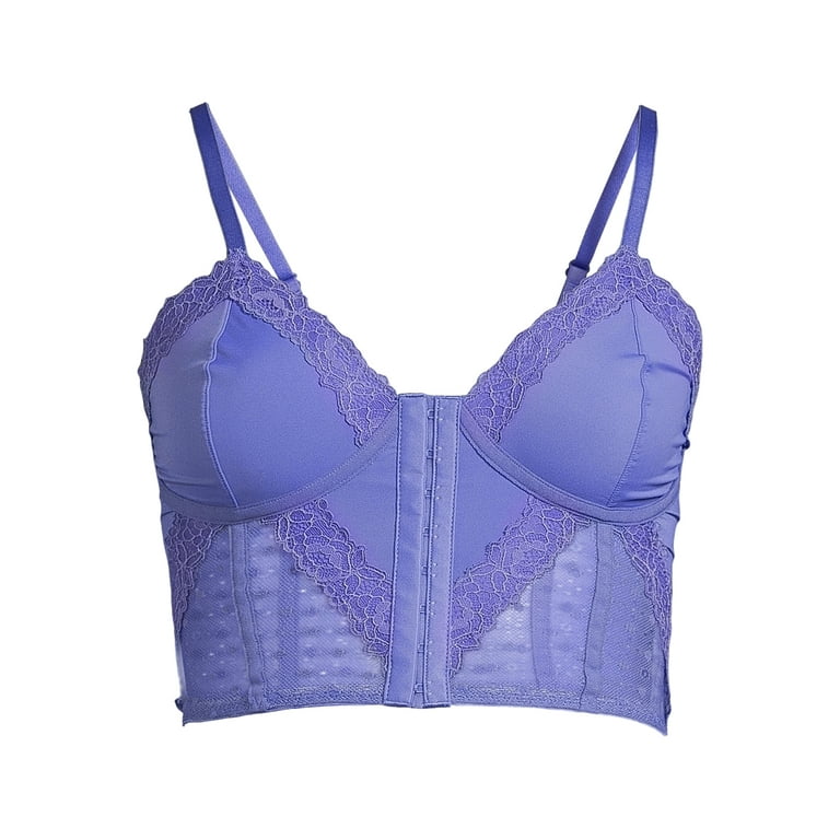 No Boundaries Juniors Lace & Dot Mesh Bustier - Walmart.com No Boundaries Juniors Lace & Dot Mesh Bustier - Walmart.com