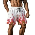 thumbnail image 6 of DDAPJ pyju Men's Novelty Swim Trunks 3D Flame Printed Beach Shorts Drawstring Elastic Waist Board Shorts Quick Dry Bathing Suit Swimming Shorts Pink XXXL, 6 of 9