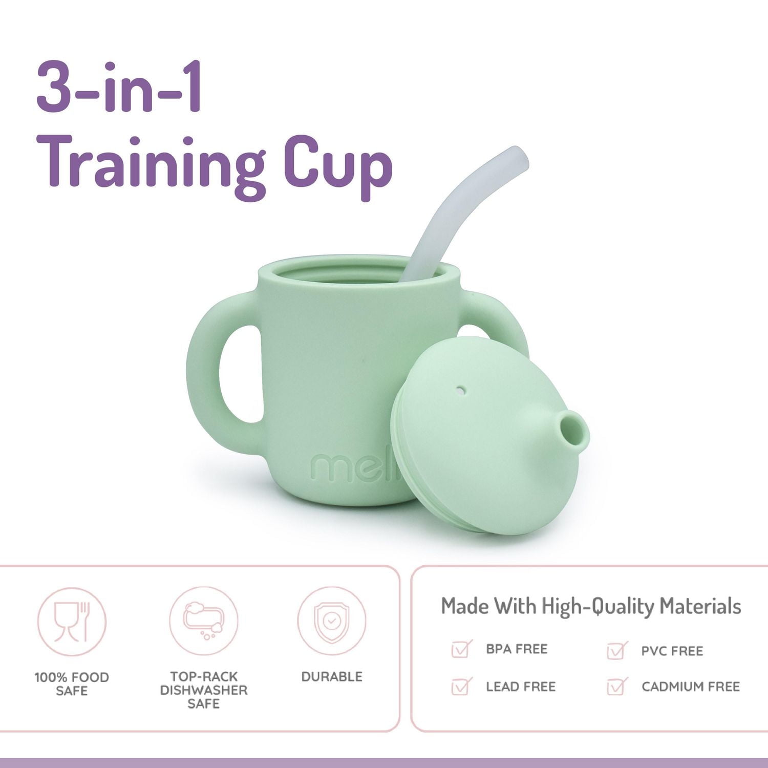 3-in-1 Silicone Sippy Cup, Cup
