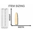 thumbnail image 2 of Unfinished Wood Bullet Shape - Sporting - Craft - up to 46" DIY 24" / 1/2", 2 of 3