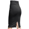 thumbnail image 4 of Women's Casual Office Work Wear Comfy Stretch Bodycon Solid Midi Pencil Skirt, 4 of 4