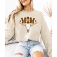 thumbnail image 4 of Mom Bull Skull Sweatshirt for Women Trendy Western Country Style Crewneck Sand Sweatshirt Adult Medium, 4 of 7