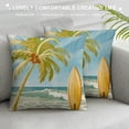 thumbnail image 3 of PRATYUS  Summer Beach Throw Pillow Covers Ocean Sun Seaside Palm Tree Decorative Pillow Cases Summer Cushion Covers for Couch Sofa Bed Home Decor 22x22in, 3 of 5