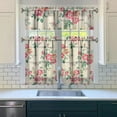 thumbnail image 3 of Farmhouse Bloom Curtains 36 Inch Short - 3 Panel Vintage Floral Set with Bohemian Wildflowers, Rod Pocket Window Treatment, 3 of 6