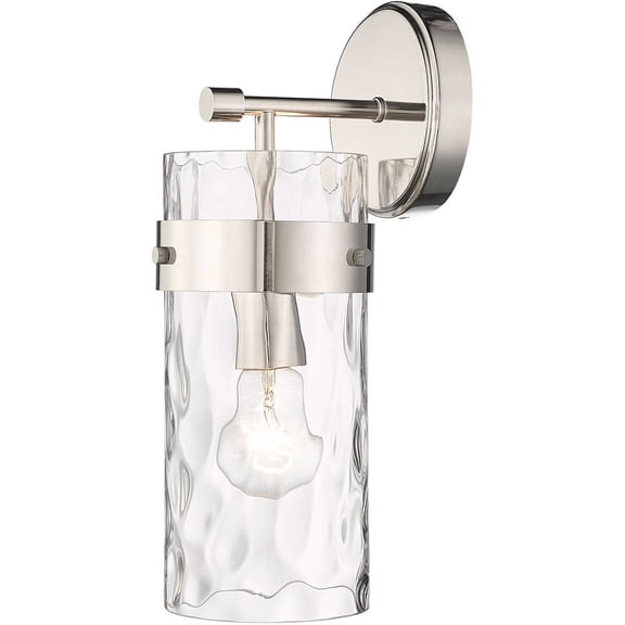 3035-1SS-PN-Z-Lite-Fontaine - 1 Light Wall Sconce In Transitional Style-14 Inches Tall and 5.5 Inches Wide-Polished Nickel Finish