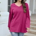 thumbnail image 6 of Maean Women Cotton Long Sleeve Shirts Basic Casual Tee Loose Fall Solid Color Soft Comfy Tops for Womens, 6 of 7