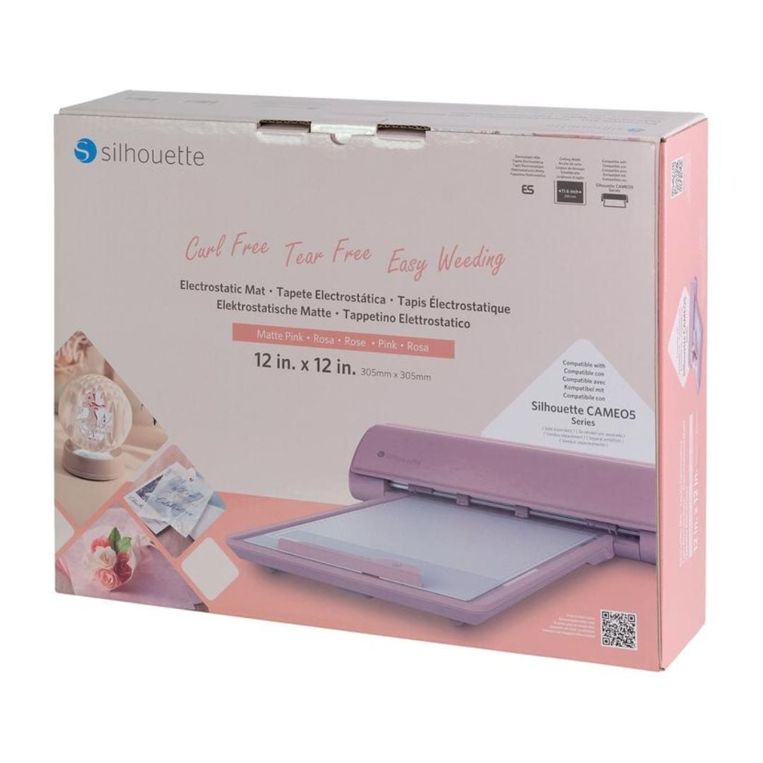Silhouette Electrostatic Mat 12" x 12"- Matte Pink - For Cameo 5 Machines