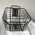 thumbnail image 3 of Bicycle Front Basket Iron Bike Front Basket Electromobile Hanging Basket Bicycle Front Basket Iron Black Large Capacity Multifunctional Electromobile Basket With Cover Cycling, 3 of 5