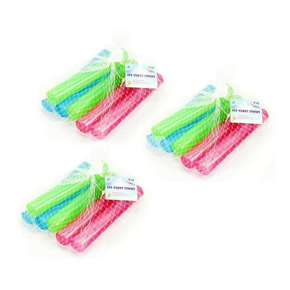 Reusable Ice Cube Sticks Freezable Water Bottle Cooling Rods 3 Packs of 6