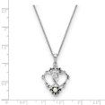 thumbnail image 2 of Sterling Silver Antiqued Two Hearts, One Love 18in Heart Necklace and Pendant, 2 of 7