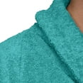 thumbnail image 6 of Superior Terry Cotton Adult Unisex Soft Lightweight Bathrobe, Medium, Teal, 6 of 8